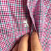 Bugatchi Uomo Men’s Classic Fit Checked Dress Shirt in Pink/Blue Size XL