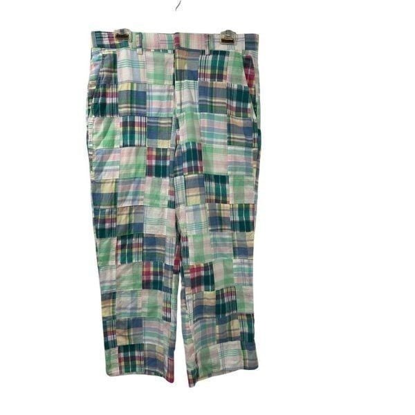 Berle Fugate’s Madras pastel patchwork women’s capris size 32R. #45-1870