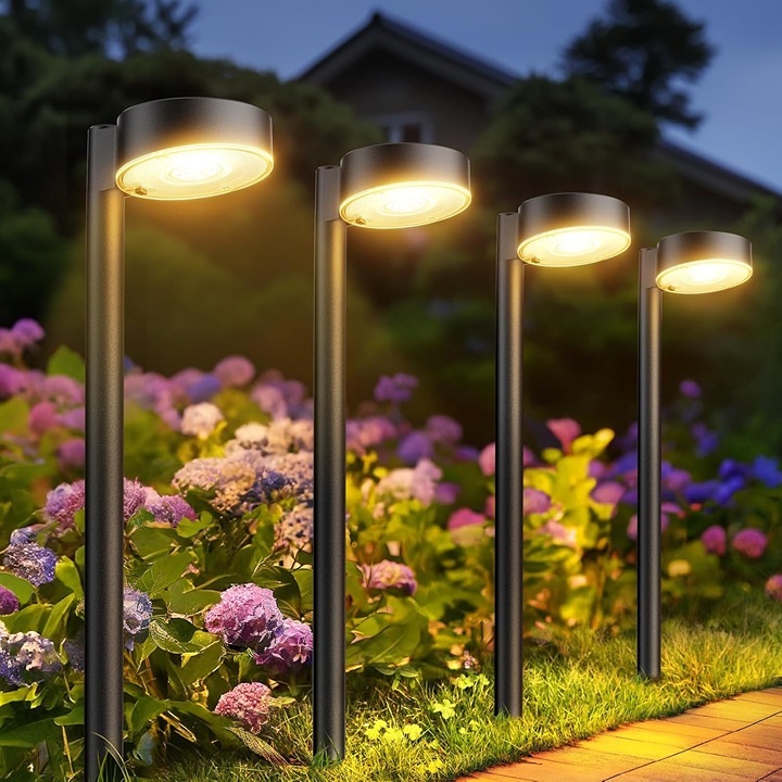 Solar Pathway Lights Bright 12 LED 8 Pack