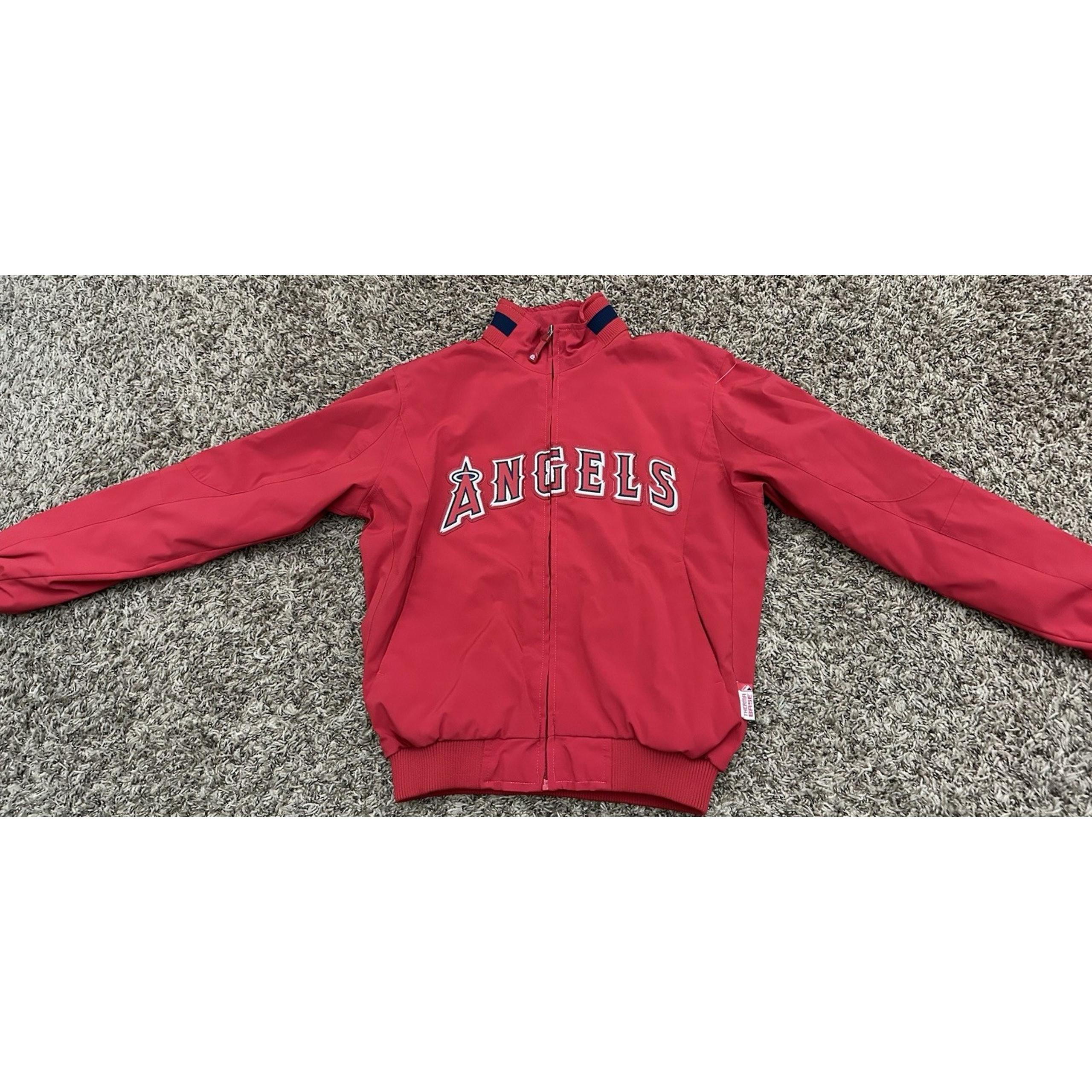 Los Angeles Angels MLB Majestic Red Therma Base Dugout Jacket Men's Medium