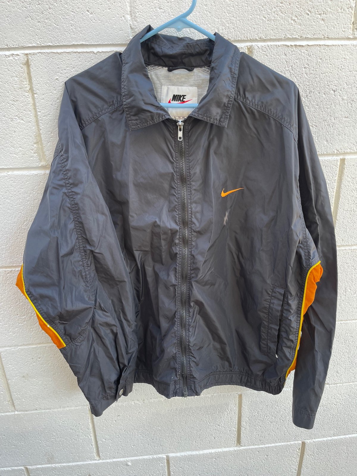 Vintage 90s Nike Sunburst Orange Windbreaker Jacket