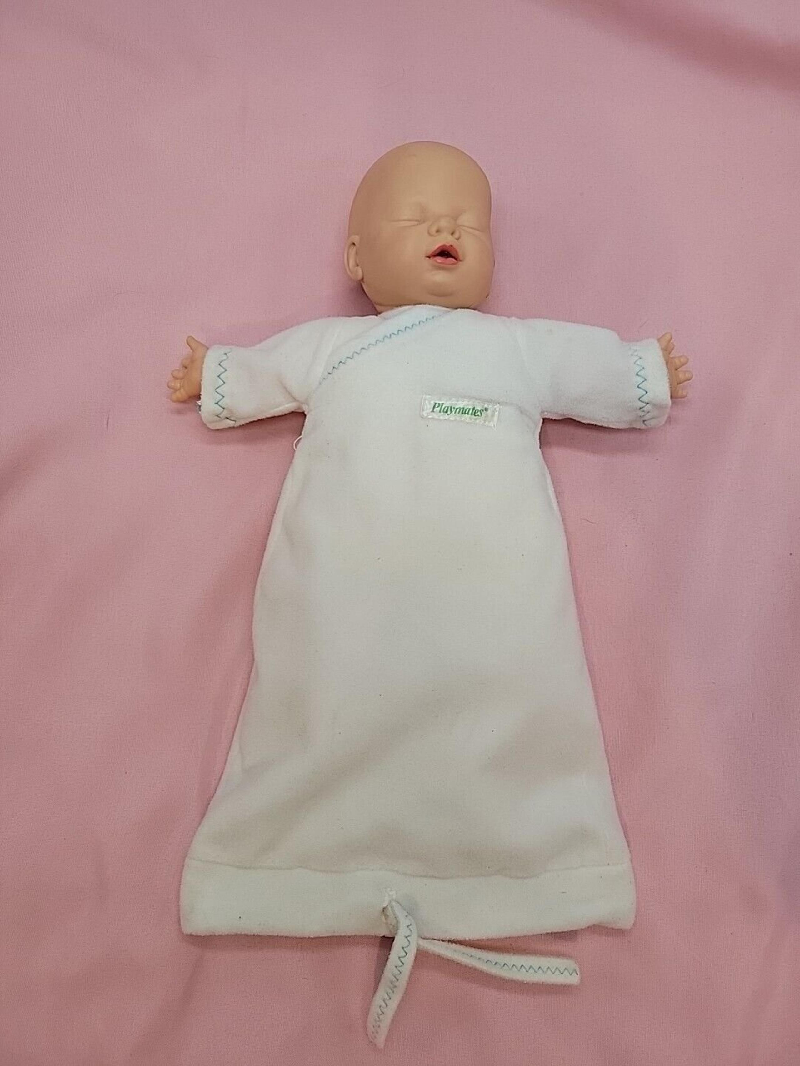 Vtg Playmates Sleeping Baby Doll Newborn 1986