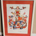 VINTAGE 27X34 FRAMED JOVAN OBICAN ART LITHOGRAPH ORIGINAL PRINT