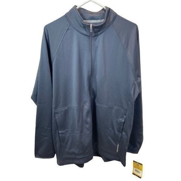 Brand New with Tags WonderWink Mens Modern Fit Front Zipper Pewter Jacket Large
