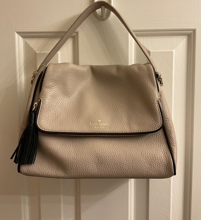 KATE SPADE PEBBLED LEATHER SHOULDER/TOTE BAG