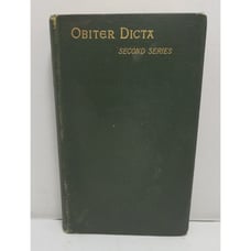 Obiter Dicta Second Series-By Augustine Birrell 1887 Edition