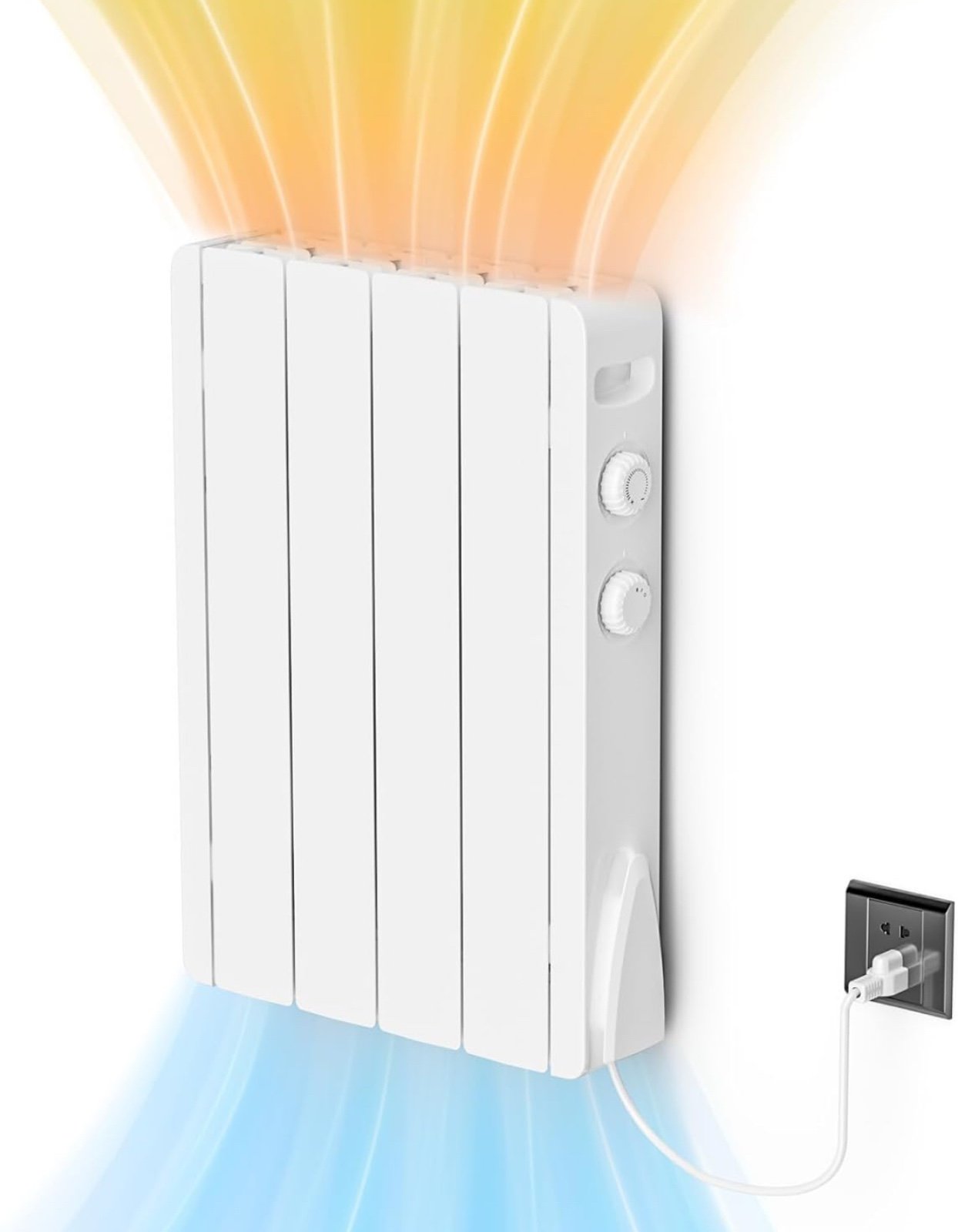 800W Electric Panel Wall Heater, Plug-in Smart Convection Space Heater For Indoo