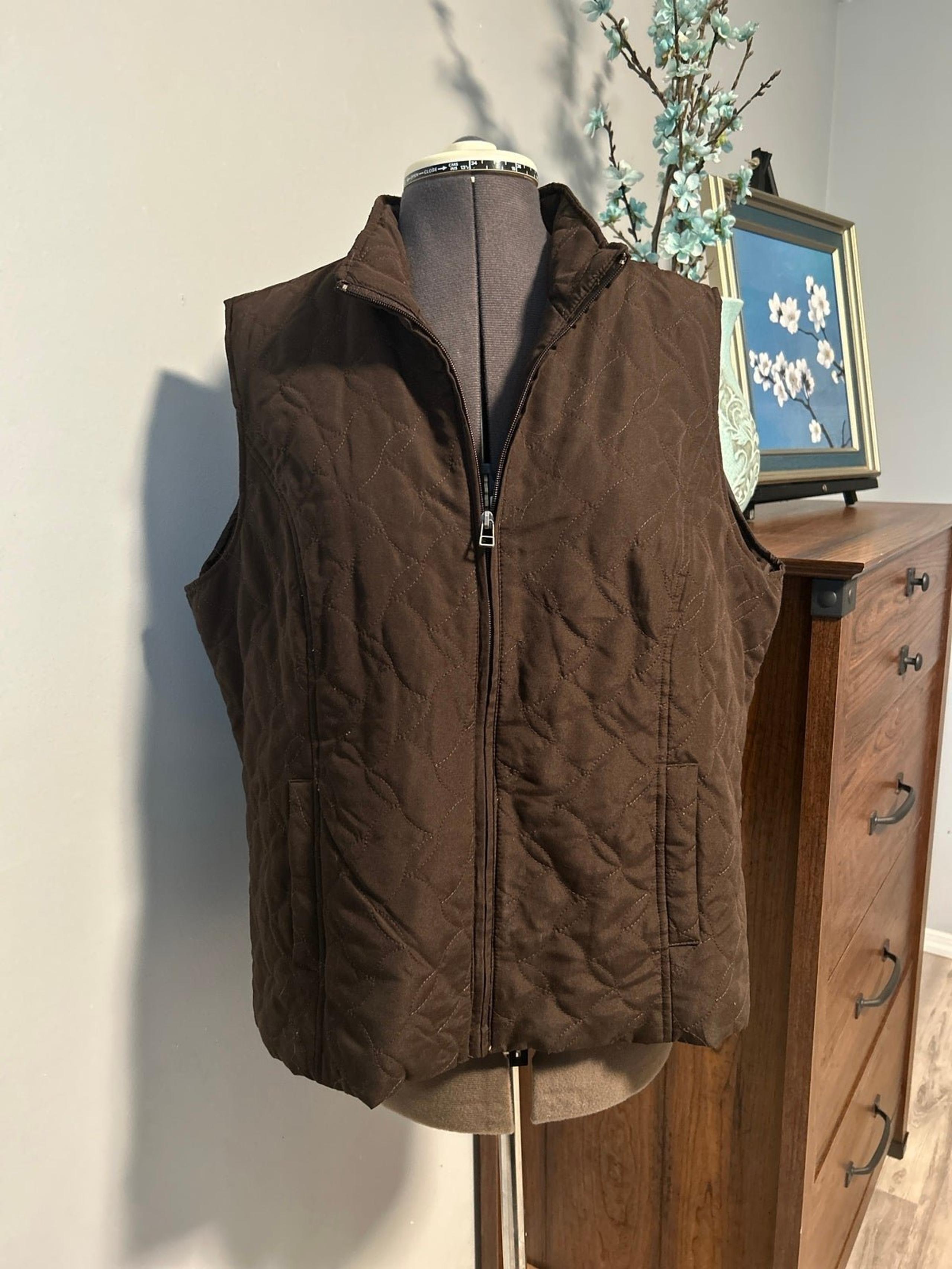 Christopher and Banks Quilted Brown Vest ( CJ Banks )