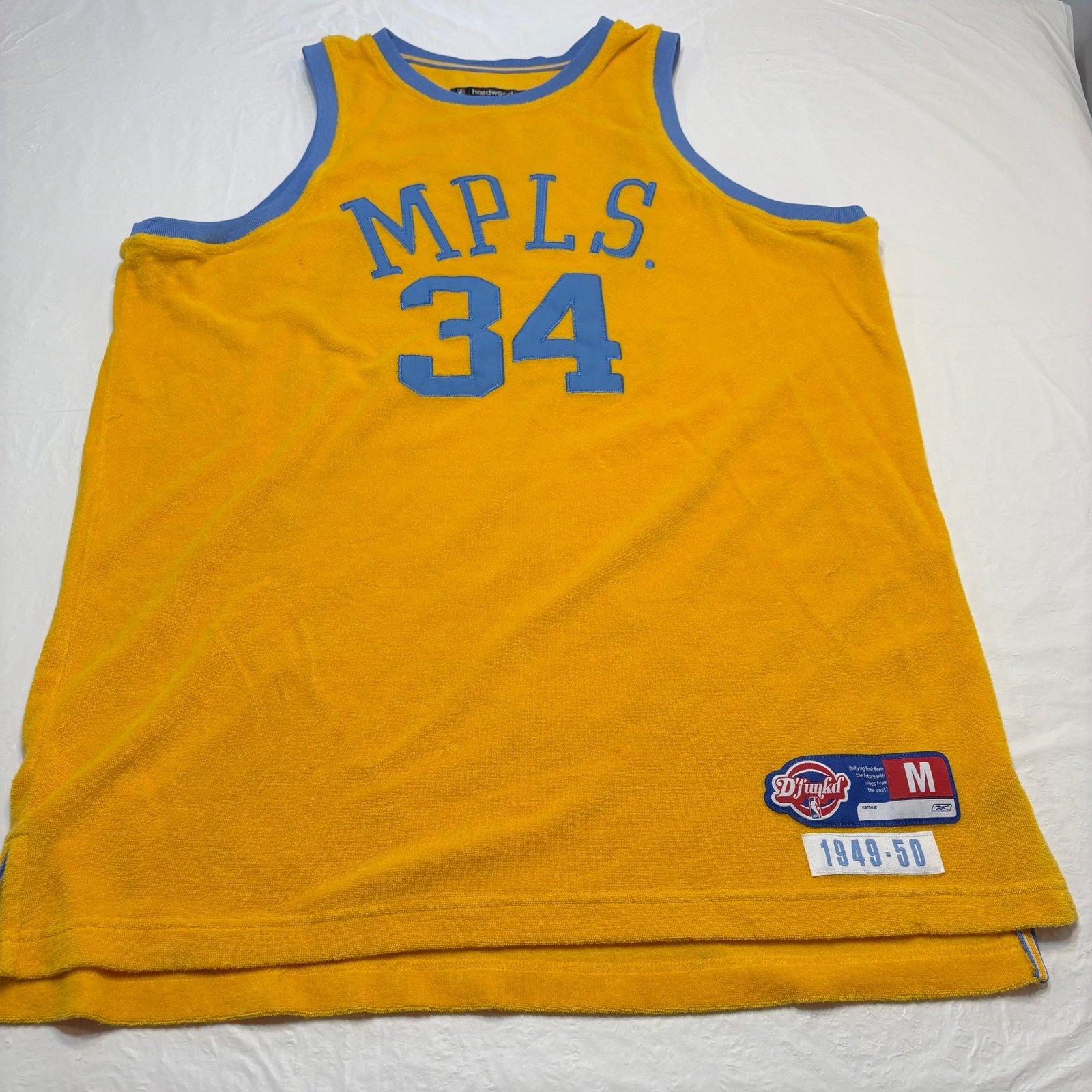 NBA Lakers MPLS Shaquille O’Neal Reebok D'funkd Hardwood Classics Jersey Mens M