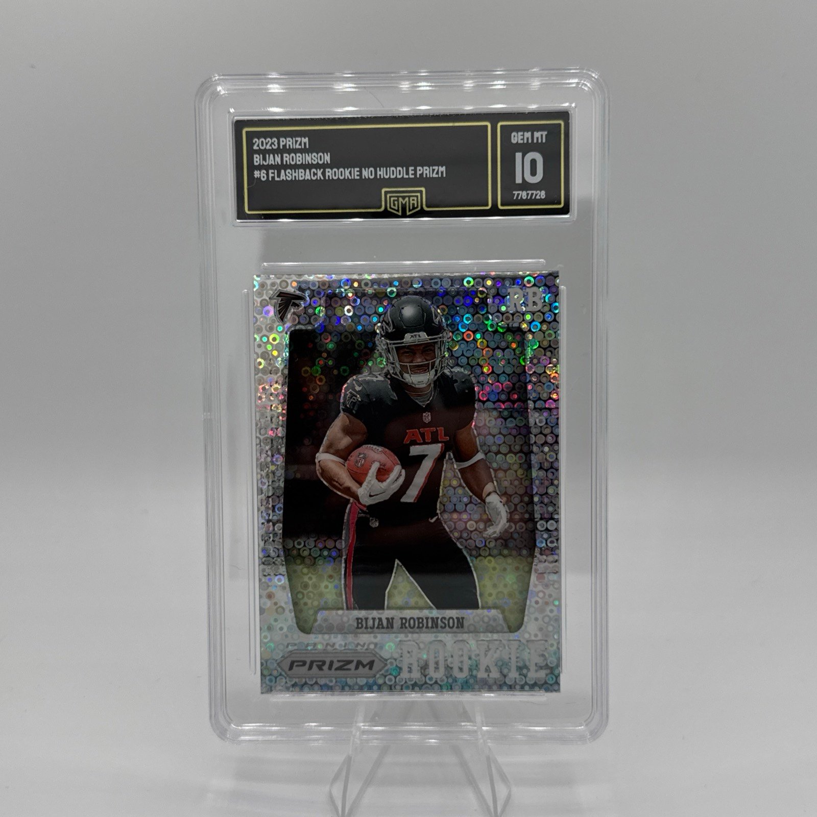 2023 Prizm BIJAN ROBINSON No Huddle Disco Flashback Rookie #PFR6 GMA 10 GEM MT