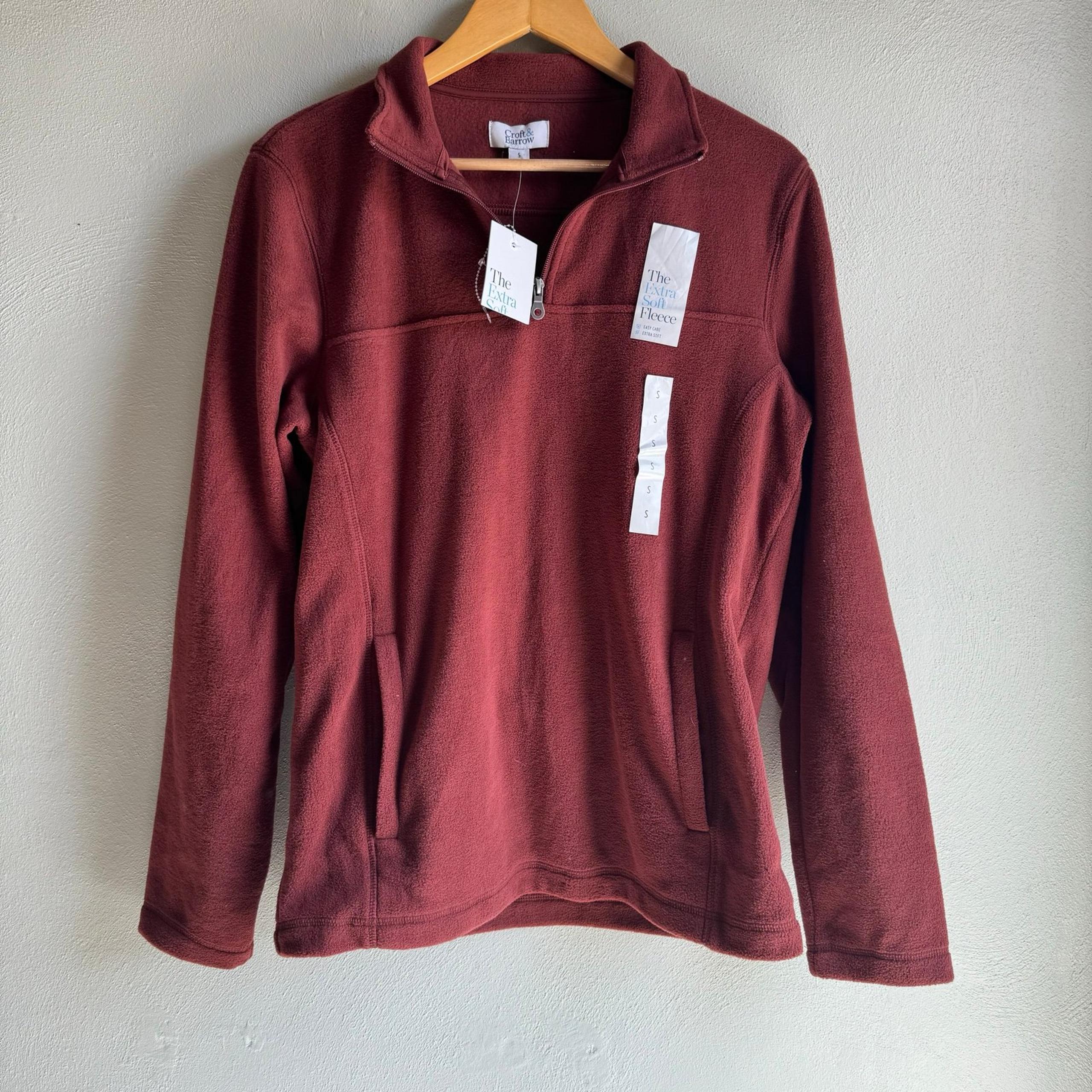 NWT croft barrow women’s rust color 1/4 zip fleece sweatshirt - Croft & Barrow