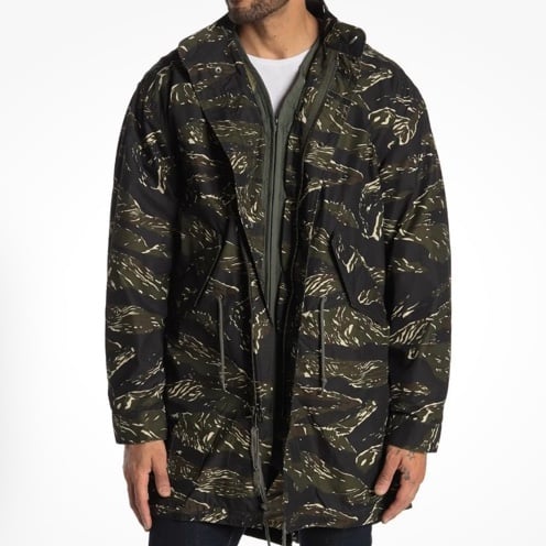 Alpha Industries Defender Fishtail Parka And Liner In Tiger Camo Size Small