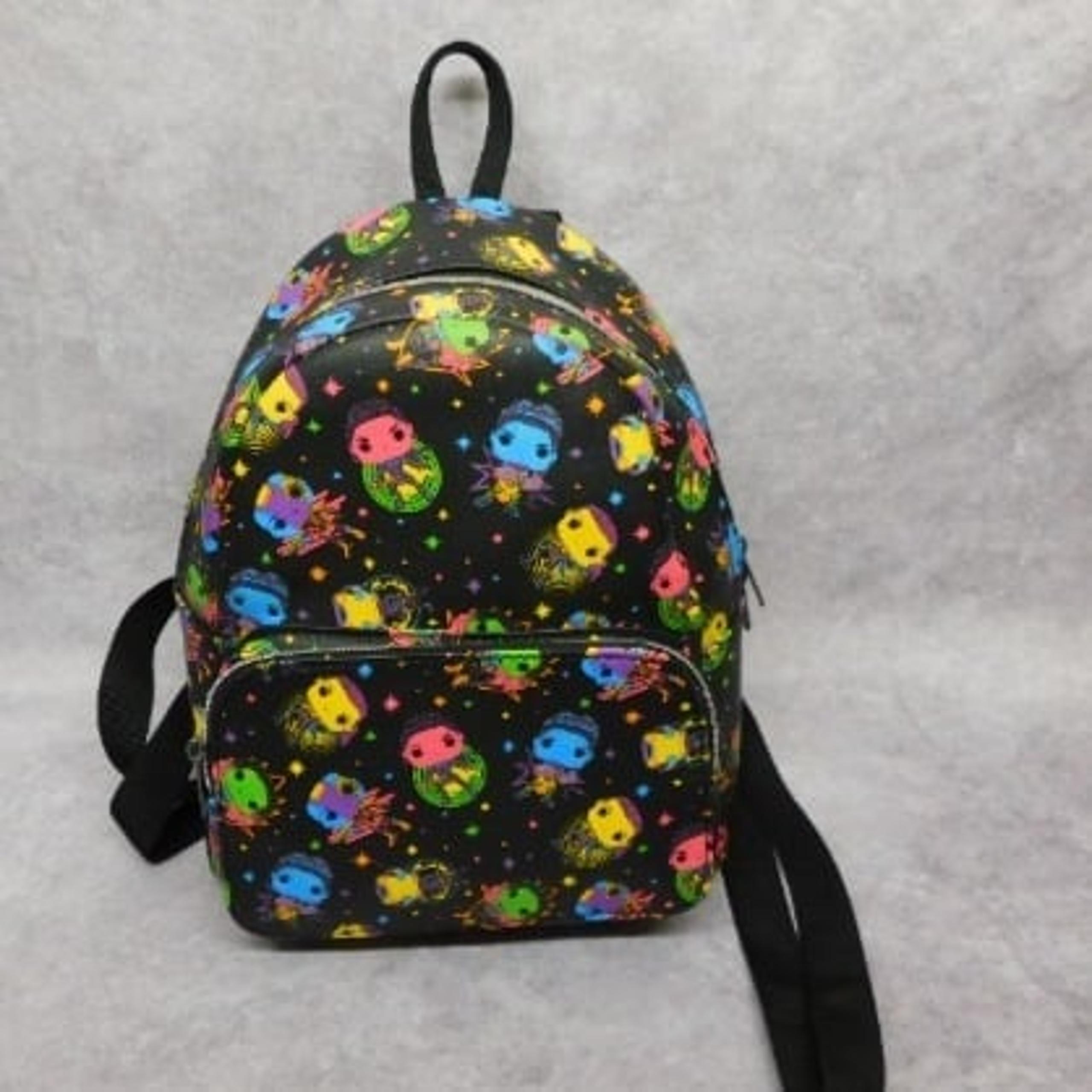 Funko Pop Black Neon Women Of Marvel Infinity Saga Small Backpack Purse 11” X 9”