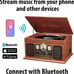 Victrola Nostalgic 6-in-1 Bluetooth Record Player & Multimedia Center with...