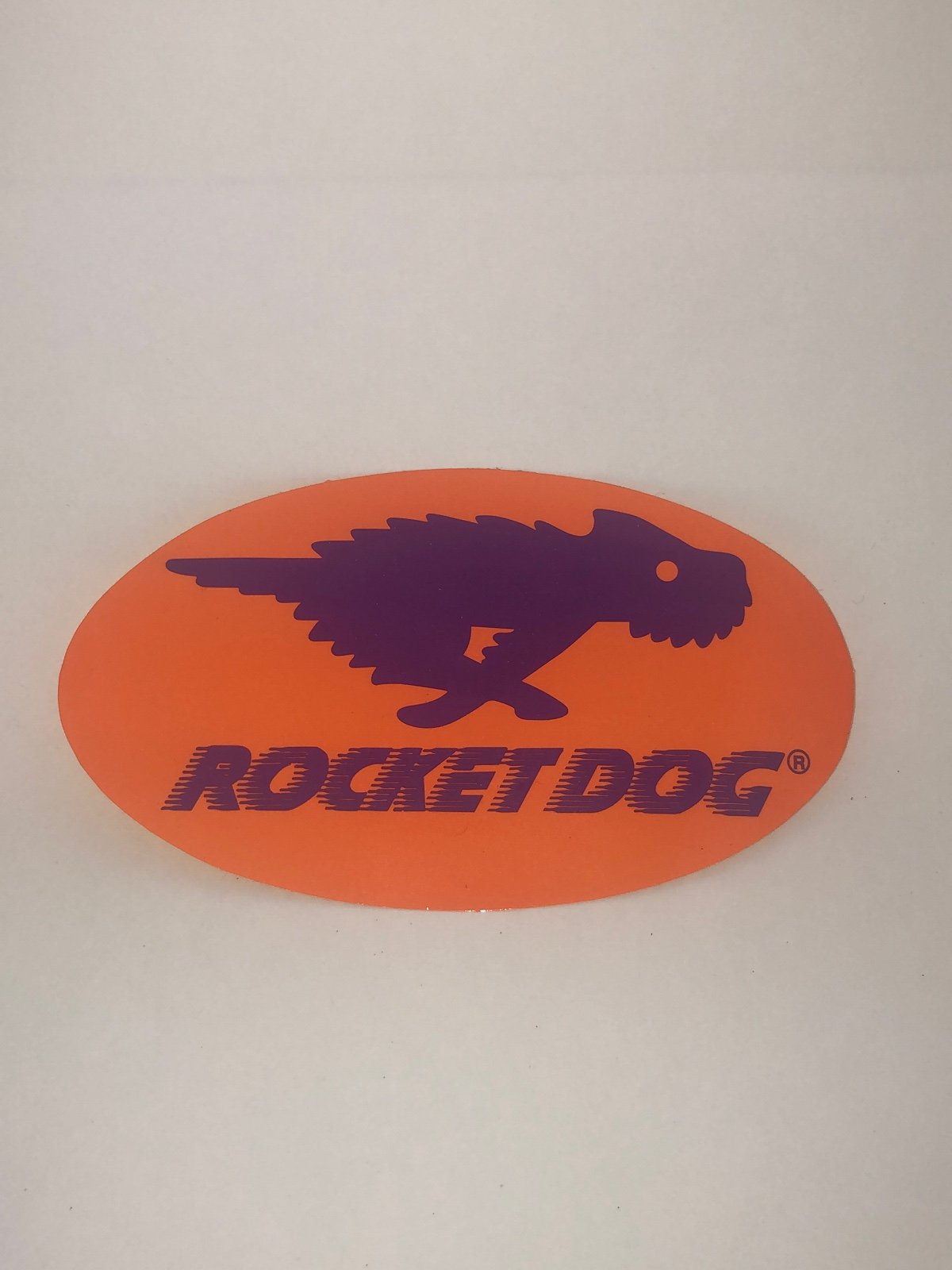 Vintage Decal ROCKETDOG Sticker Oval Shape
