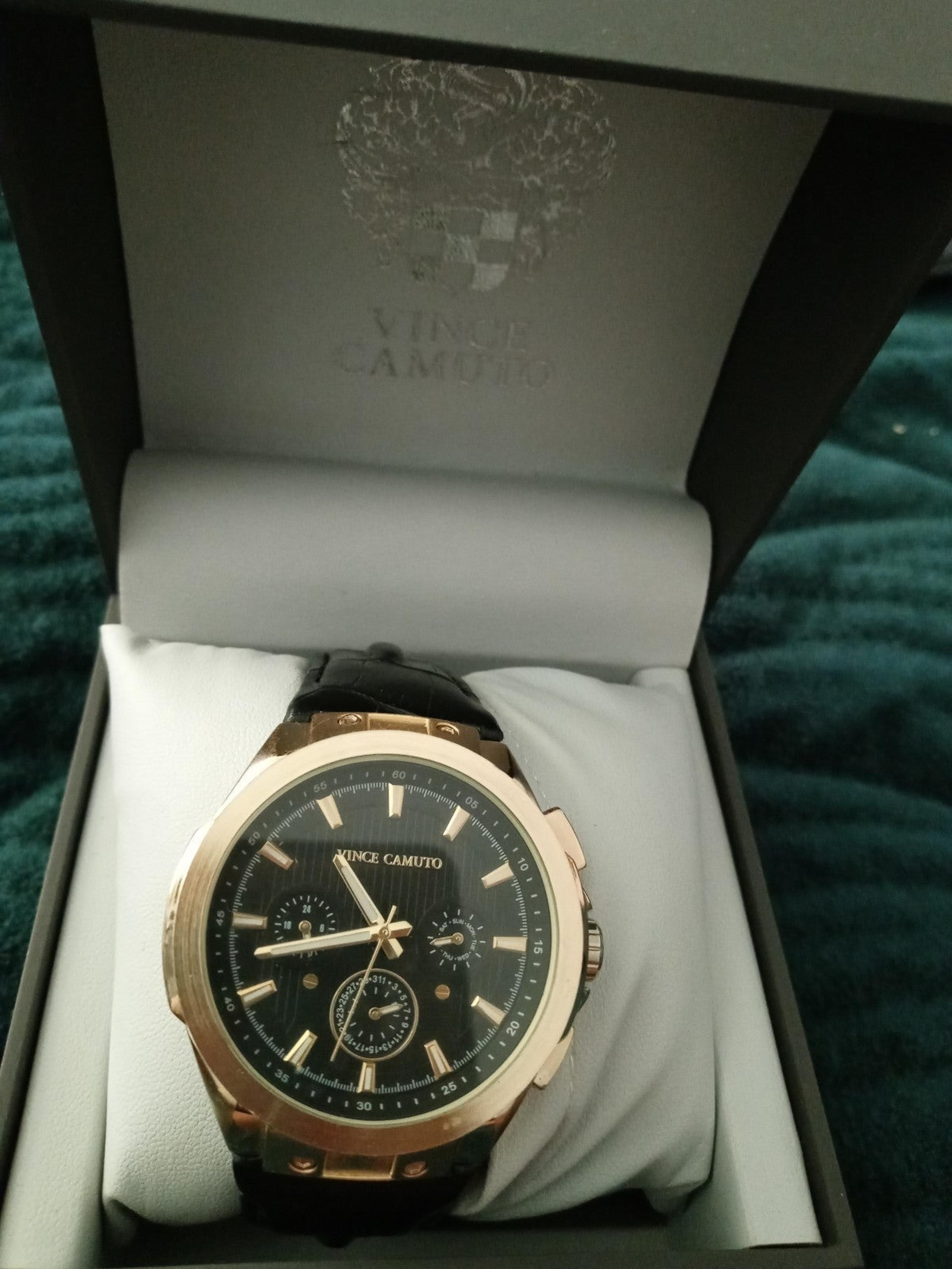 Vince Camuto leather watch men