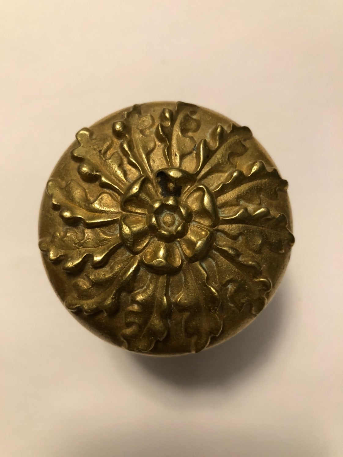 Antique italian ornate brass door knob
