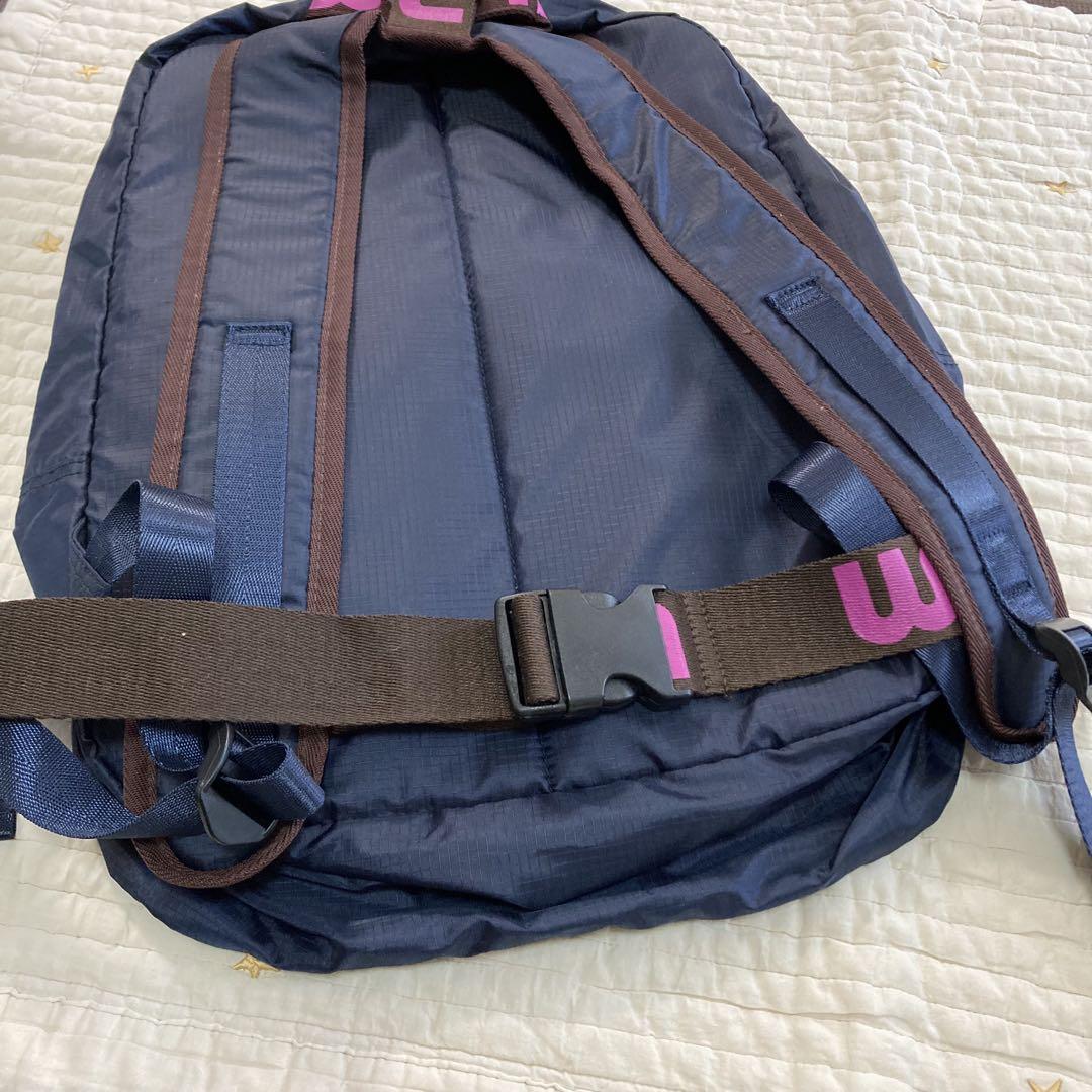 wmmw backpack [navy×pink logo] e-bag & Dori-ka