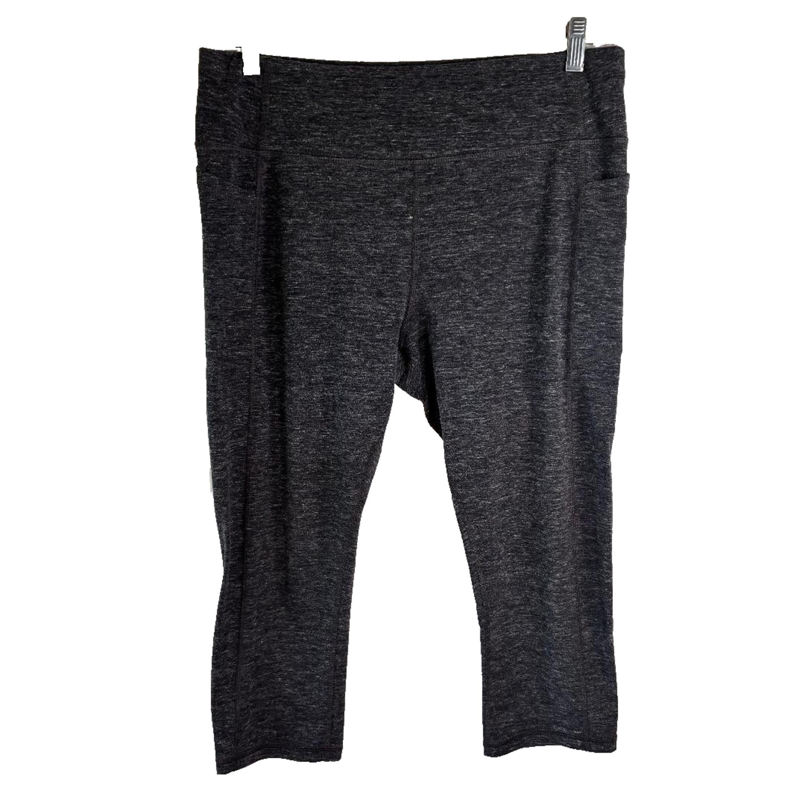 Cropped Leggings Grey Women's Plus Size 16-18 Pockets - Athletic Works