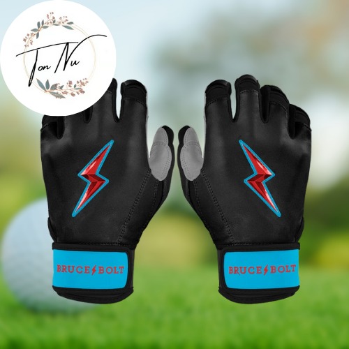 BB Men's Short Cuff Chrome Lewis Brinson Miami Series Batting Gloves Sz: S DKS85
