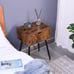 Bedside Table with Steel Legs