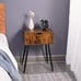 Bedside Table with Steel Legs