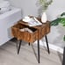 Bedside Table with Steel Legs
