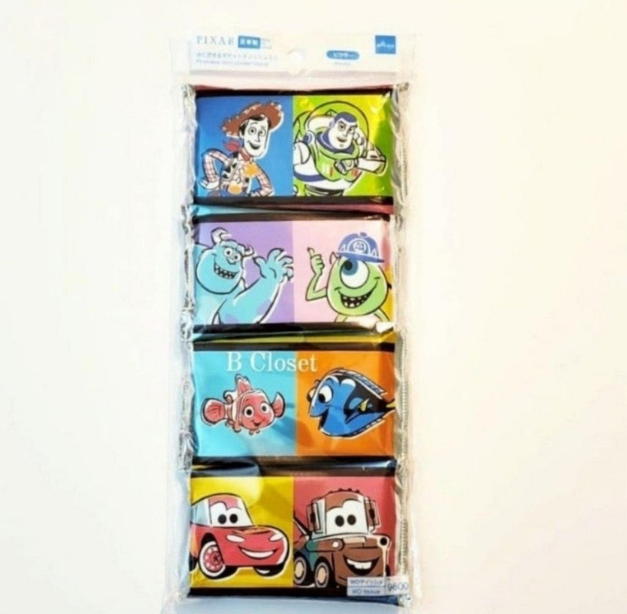 Disney Pixar characters 4-pk pocket tissues