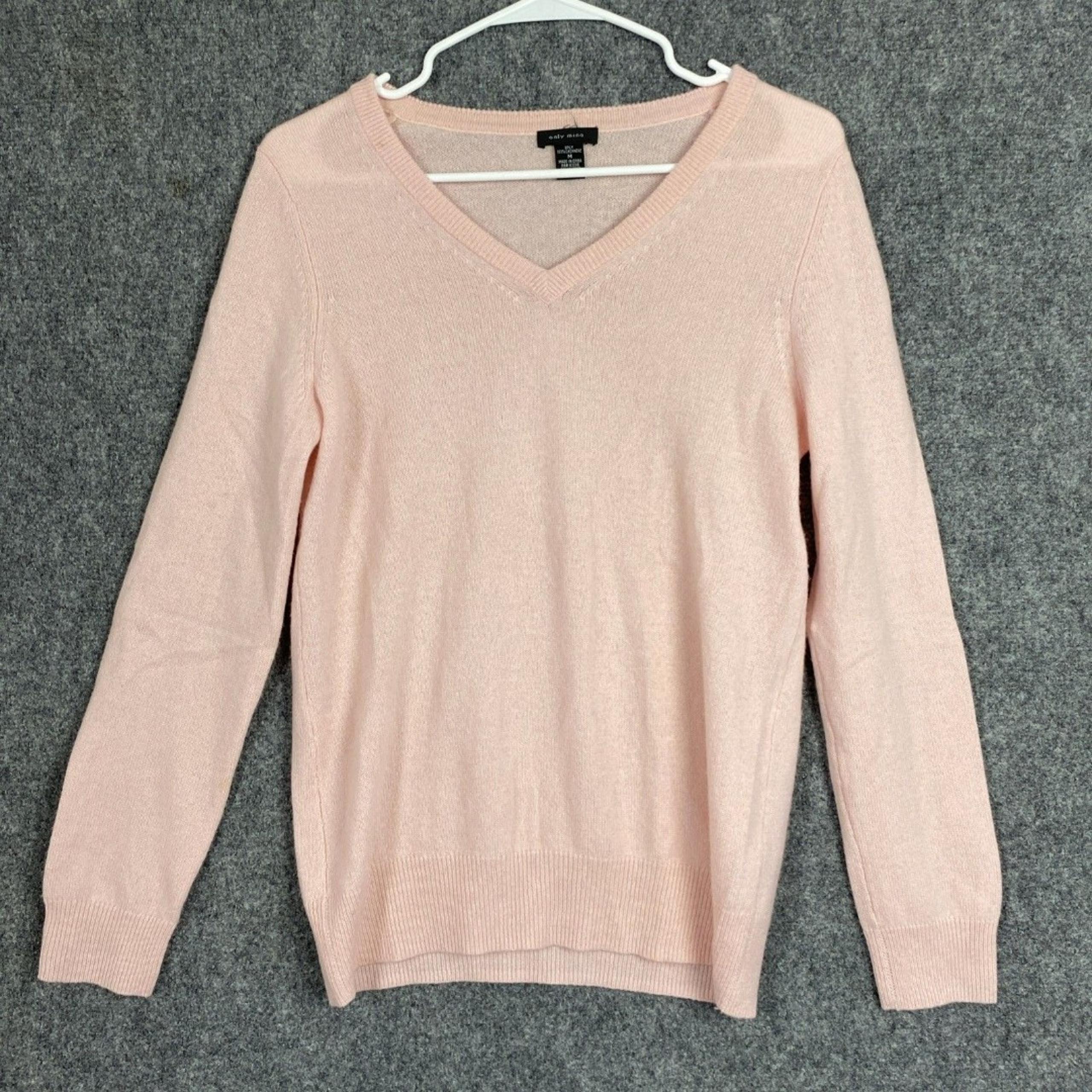 only mine Sweater Womens Size M Pink Cashmere Preppy Casual Workwear