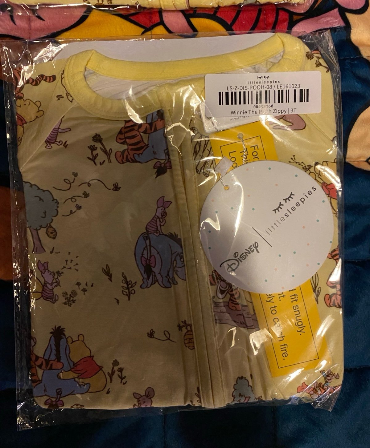 Little Sleepies NIB Winnie the Pooh zippy