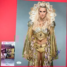 WWE NXT Charlotte Flair Autographed 11x14 Photo R Signed Wrestlemania JSA COA
