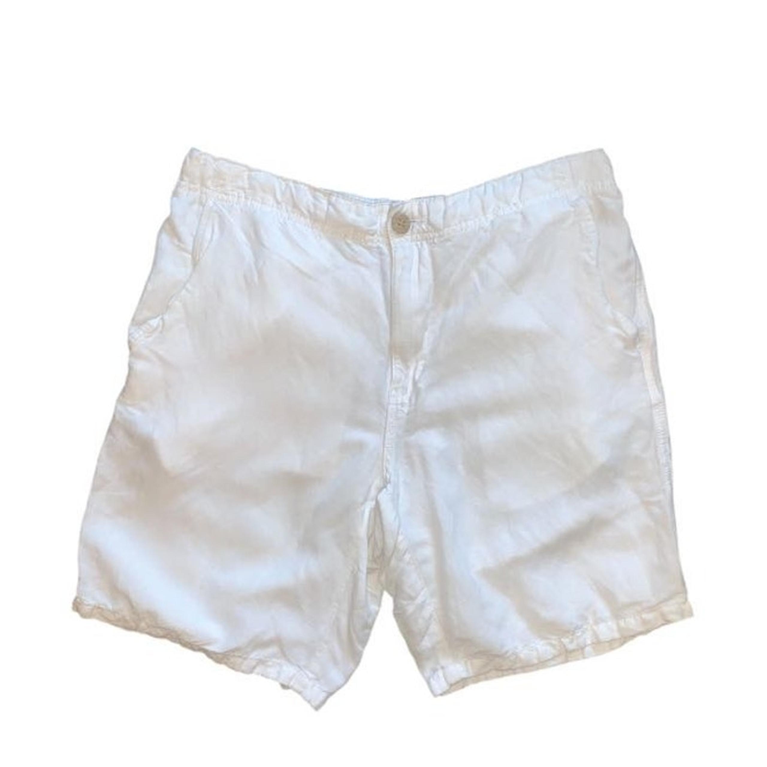 Amazon Essentials Slim Fit Men's White Shorts Light Weight Drawstring Men's MED