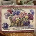 Basket of hydrangeas platter reproduction Artist caren heine
