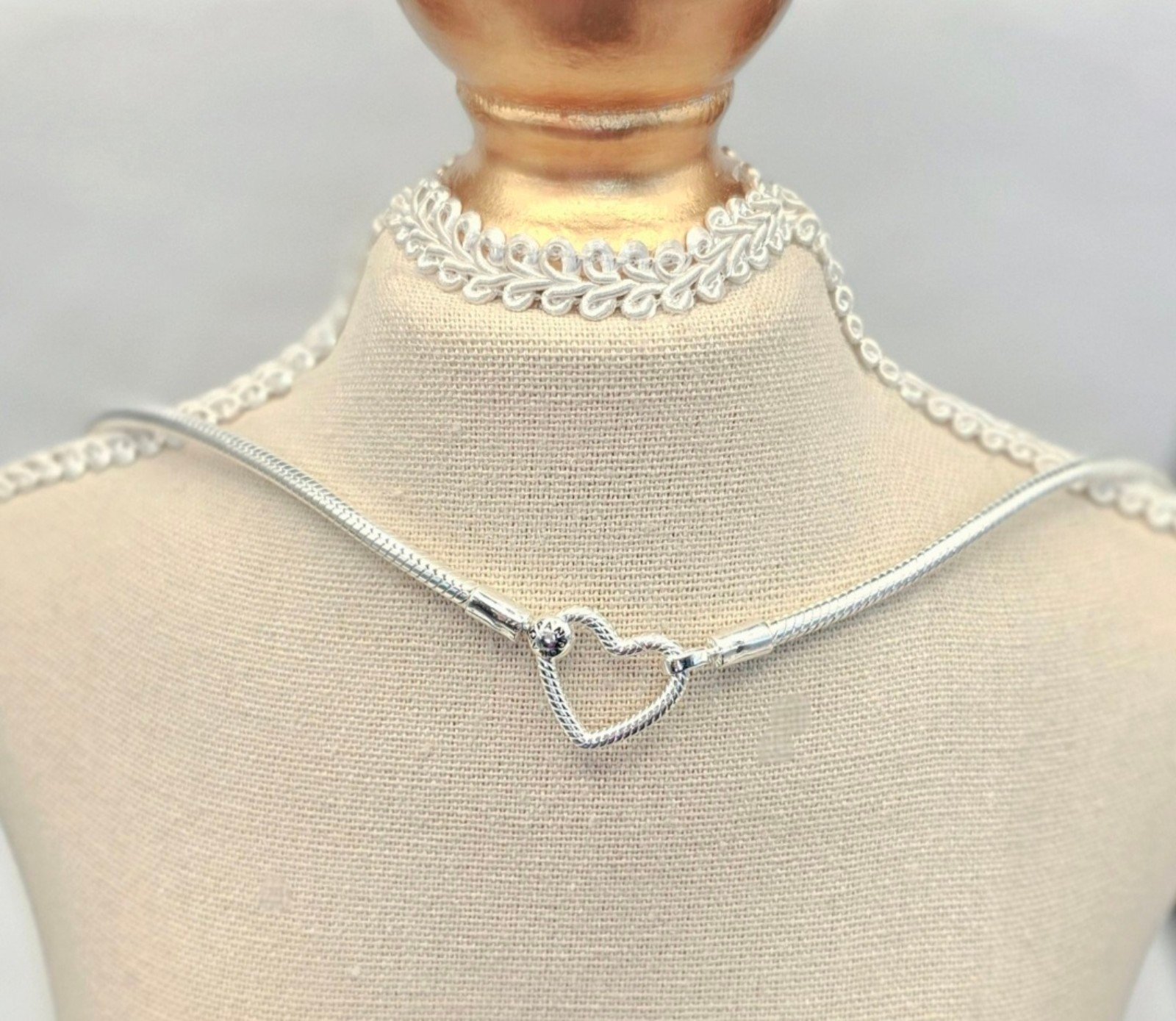 ☆TATIANA☆ Silver 925 Mild Heart Snake Chain Necklace NZ211 Designer fashion, Seoul-fully created | W Concept