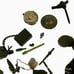Hasboro 2000 3 GI Joe dolls & large lot of military accessories, helmets, gear