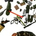 Hasboro 2000 3 GI Joe dolls & large lot of military accessories, helmets, gear