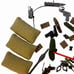 Hasboro 2000 3 GI Joe dolls & large lot of military accessories, helmets, gear
