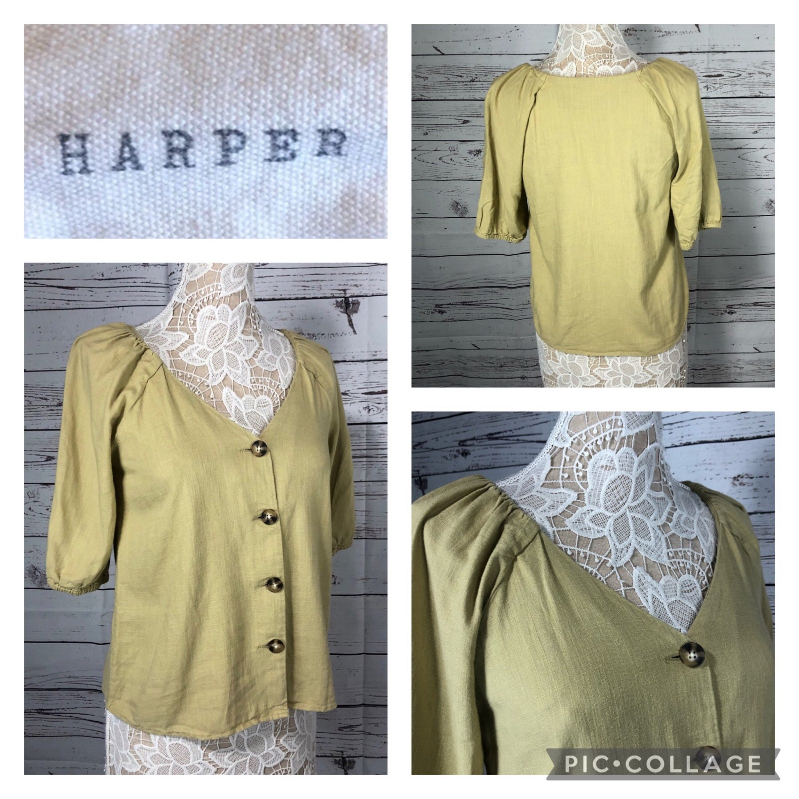 Harper Linen hobo style top size small