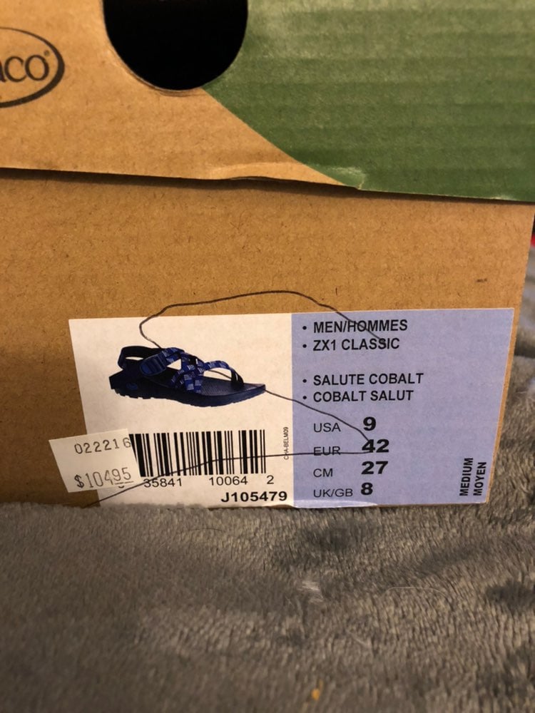 Chaco mens 9 zx1 classic
