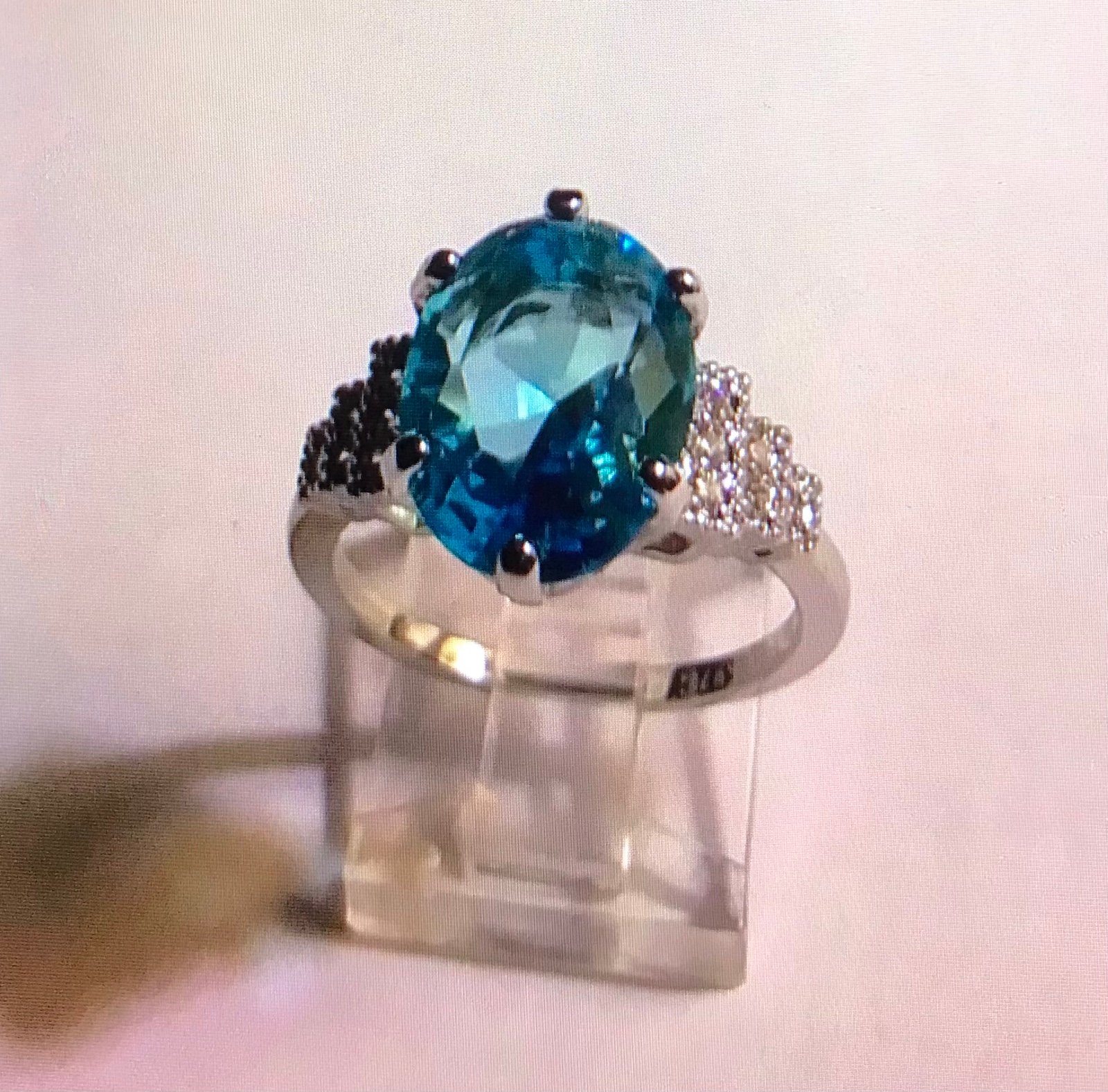 Blue Topaz 925 Sterling Silver Ring