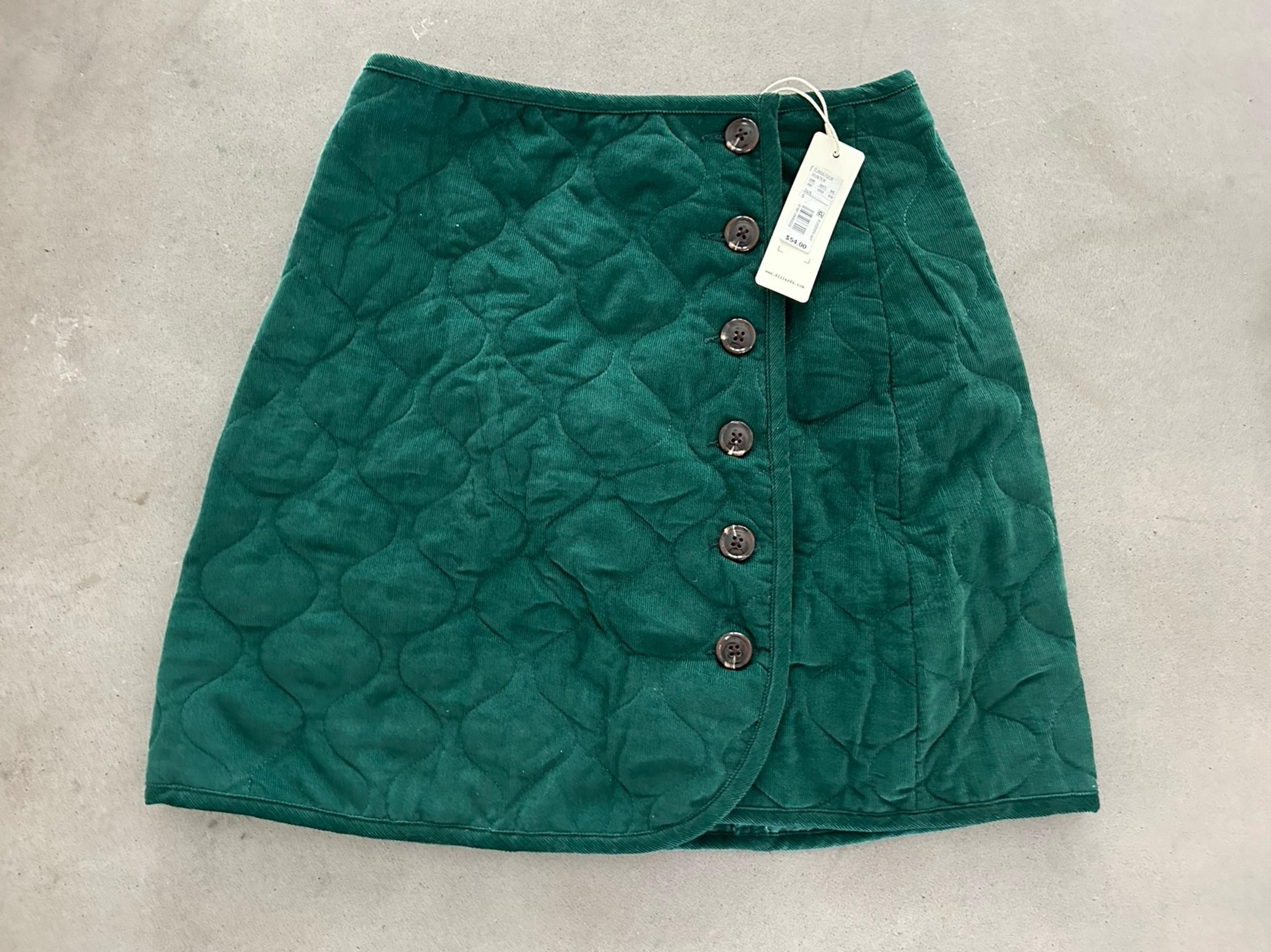 S green corduroy mini skirt NWT Retails $54 - Copper Key