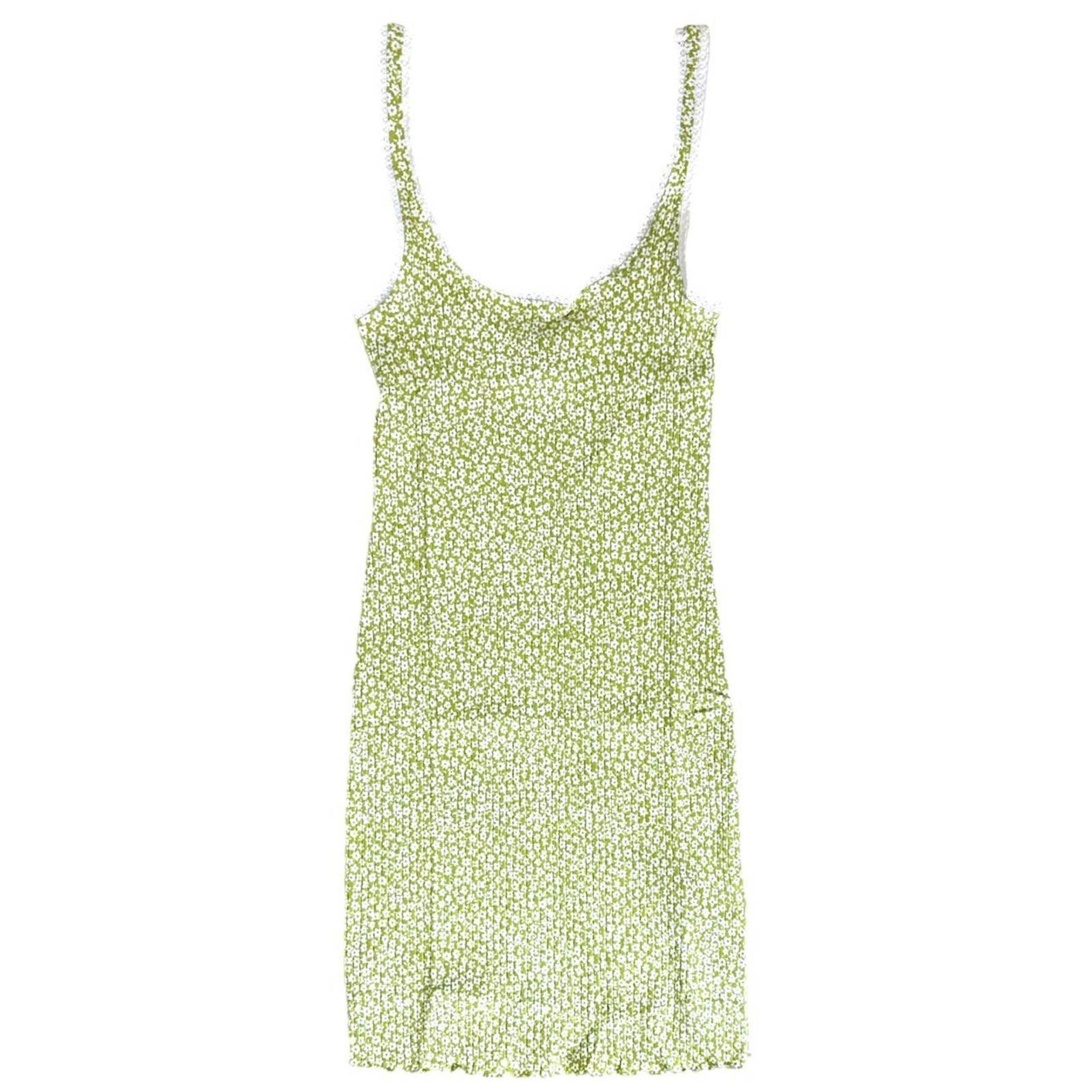 Billabong Women's Till Dawn Daisy Floral Ribbed Knit Stretchy Bodycon Mini Dress