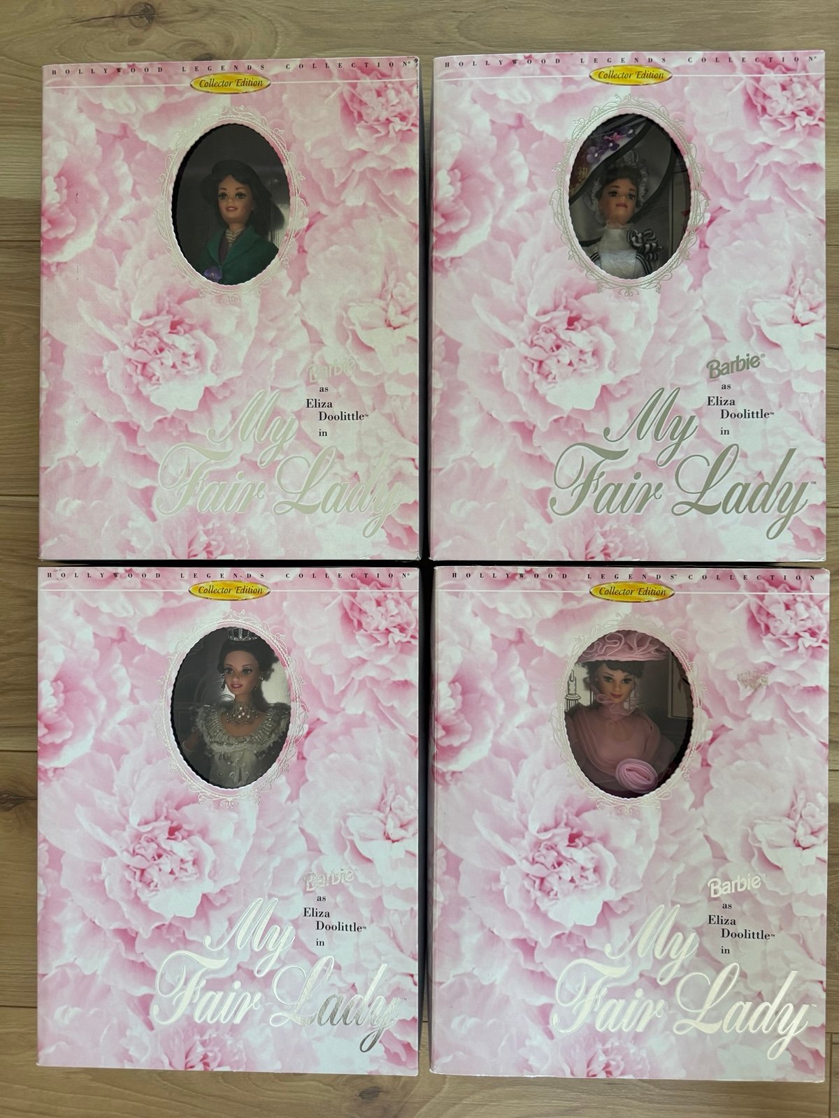 My Fair Lady Eliza Doolittle Hollywood Legends 4 Barbie Doll Collector Set NEW