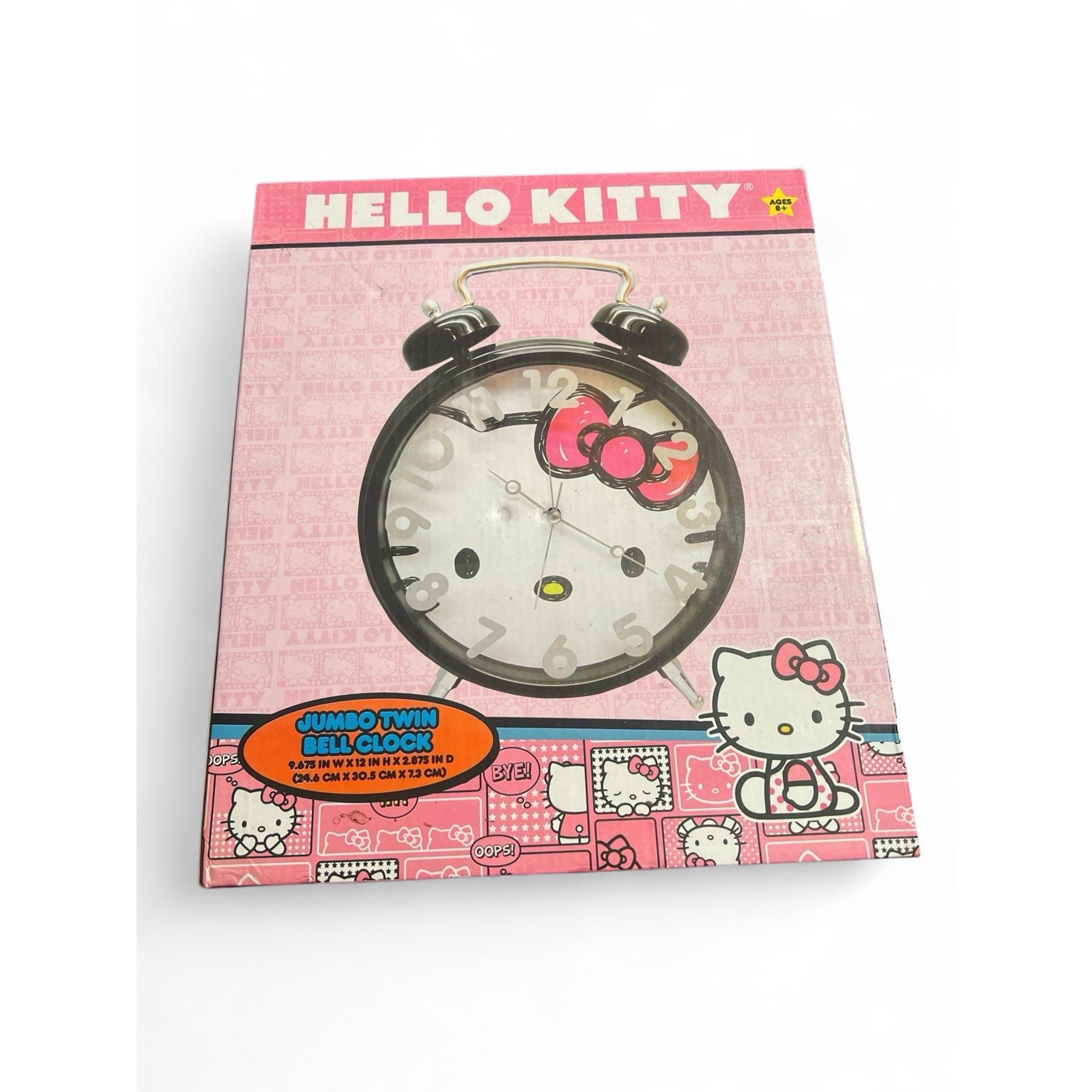 Sanrio Hello Kitty Twin Bell Alarm Clock Pink Retro Desk Bedroom Decor Gift
