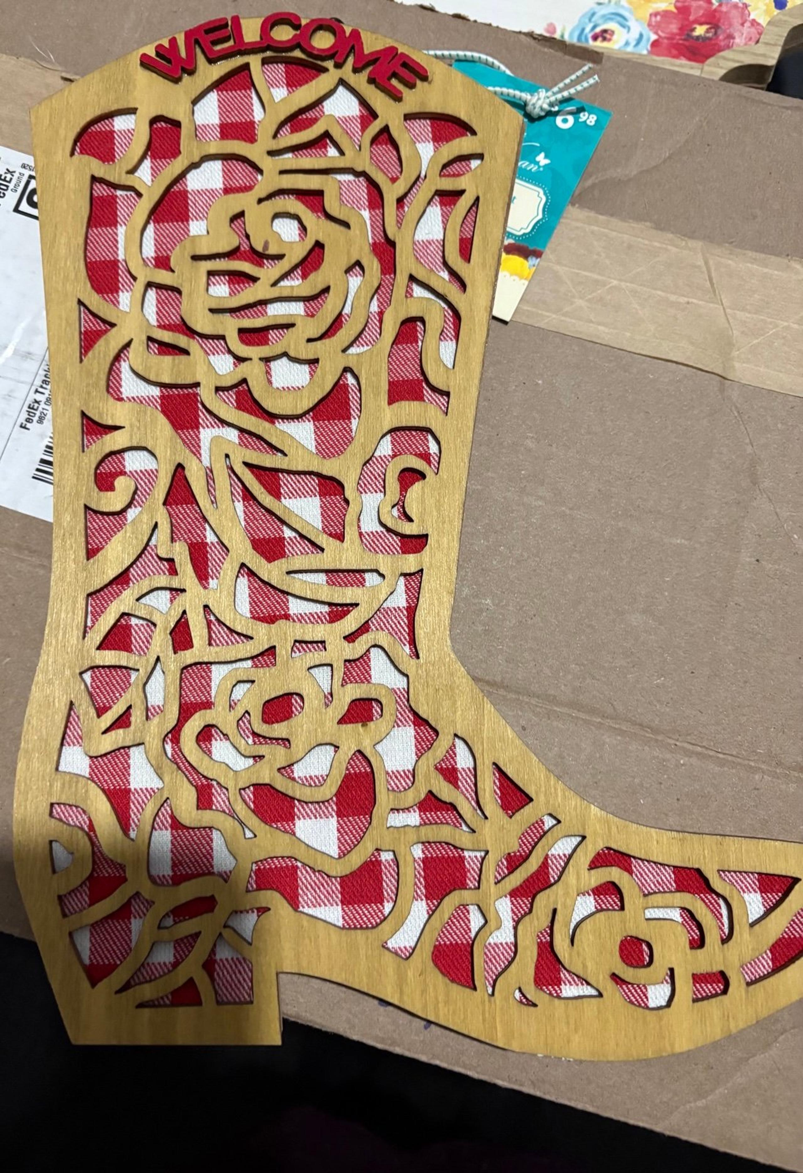 Pioneer woman boot sign (open to best offer)