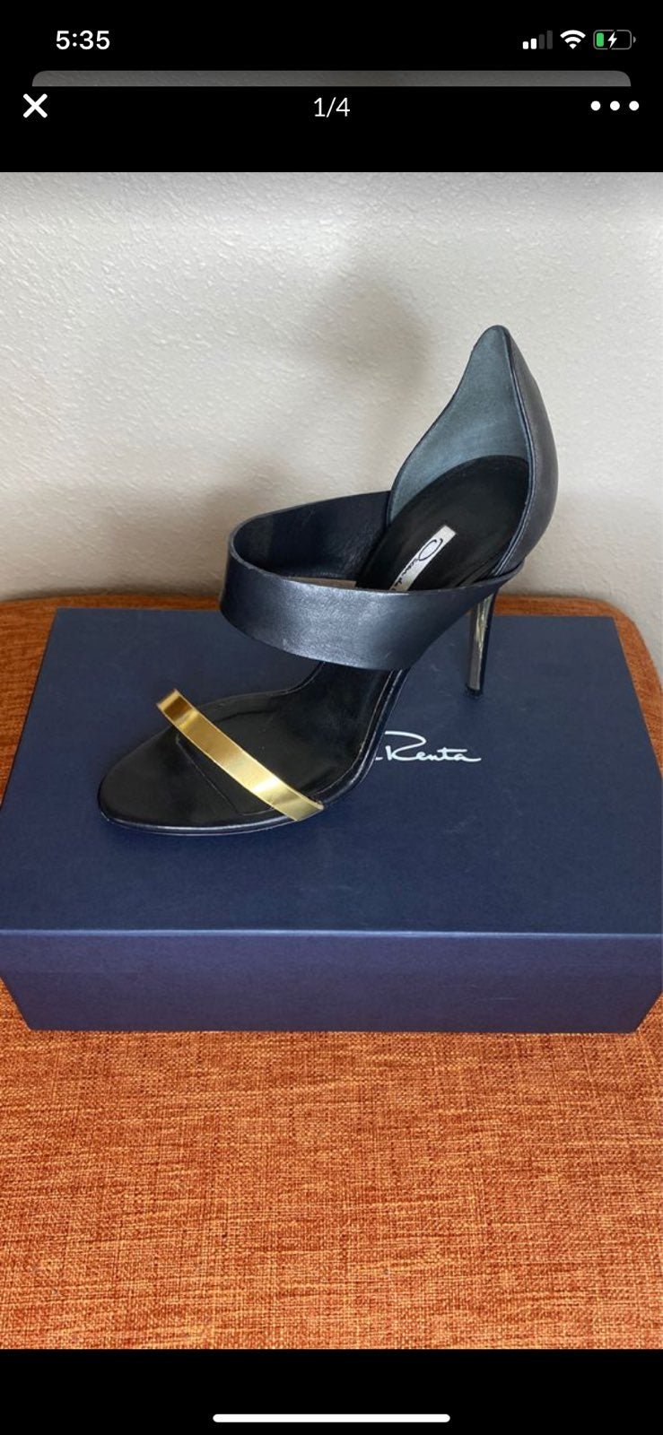 OSCAR DE LA RENTA Metallic Gold/Black Le