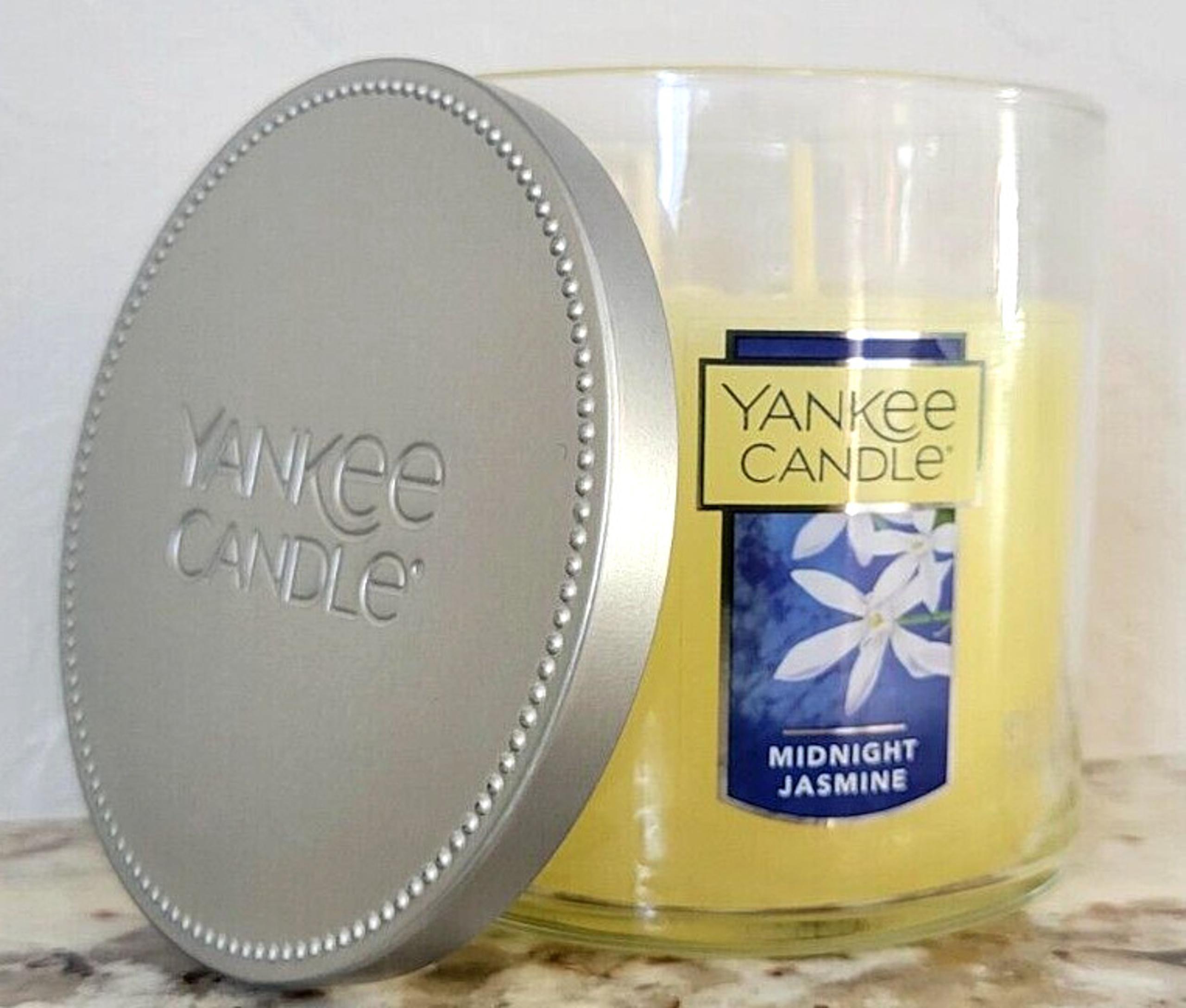 Yankee Candle MIDNIGHT JASMINE 2-Wick Jar 11.5oz Metal Lid 4" Tall x 4" Diameter