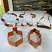 (5) Holiday Themed Heavy Duty Copper Cookie Cutters