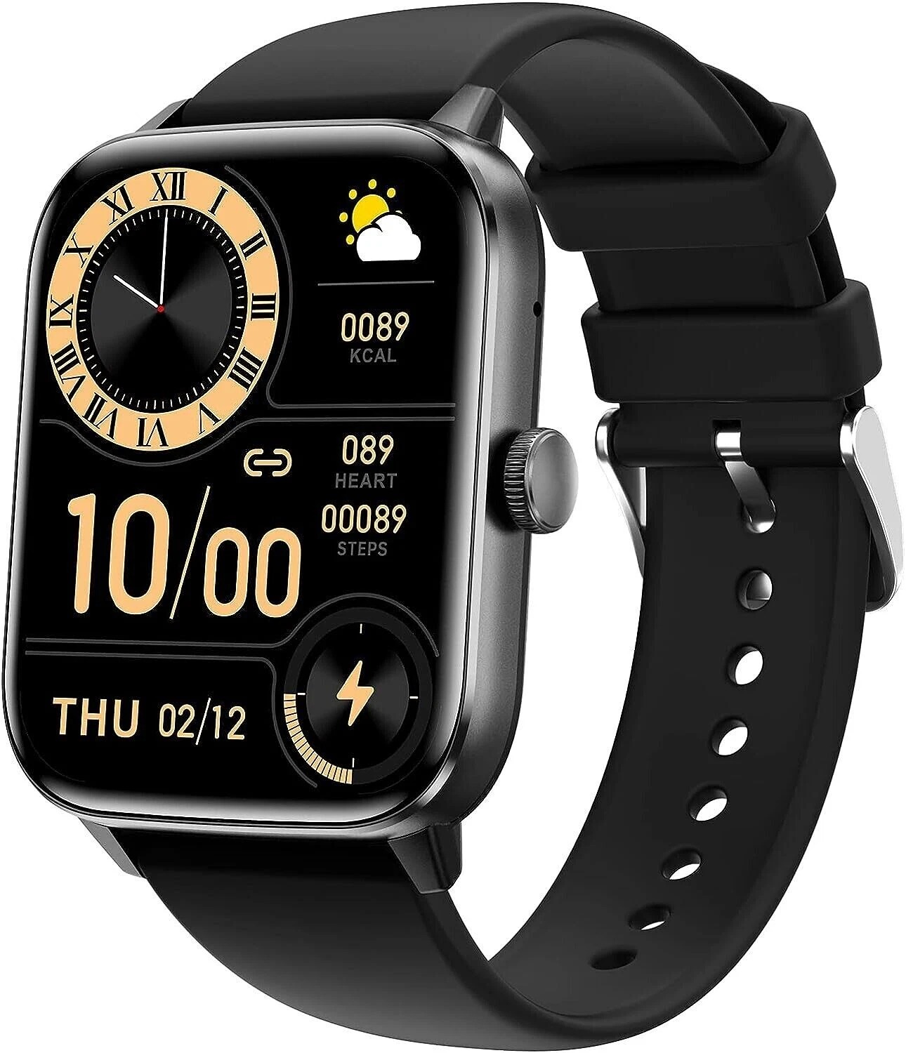 Smart Watch 2.01, Waterproof Tracker with AI 100 Sport Modes Make Calls and More