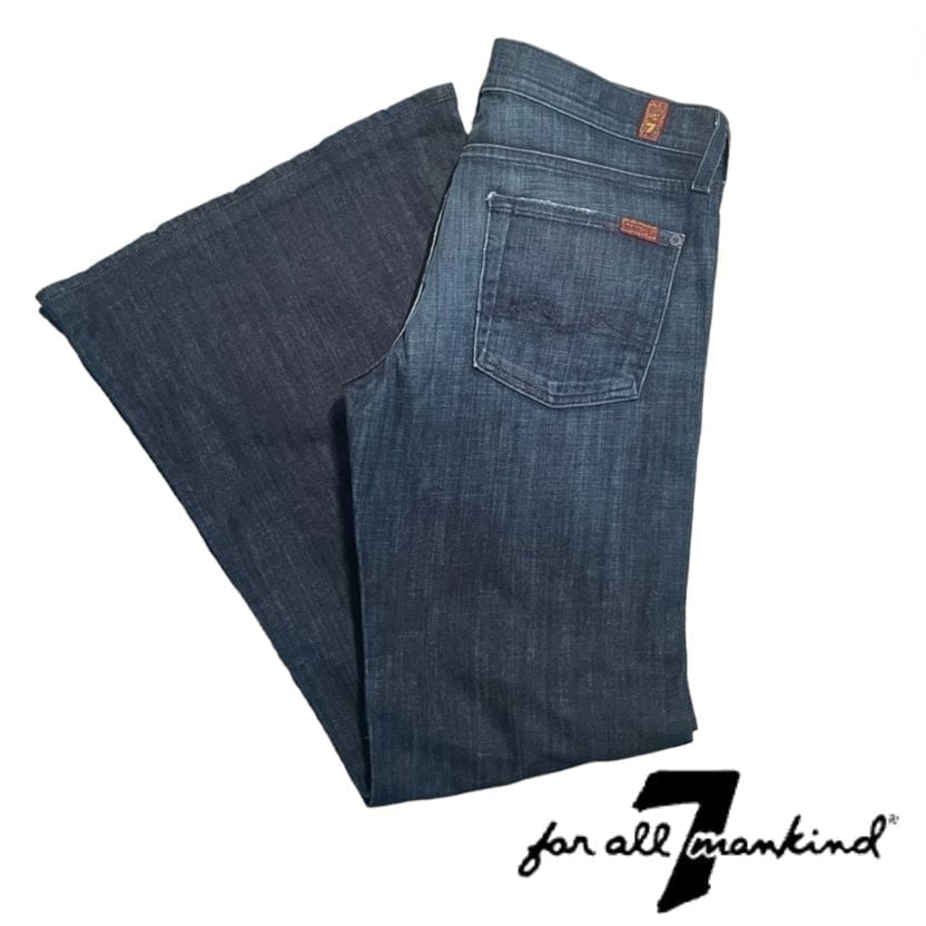 7 For All Mankind Super Flare Jeans Size 29 Ibiza Dark Wash